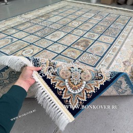 Иранский Ковер Для Гостиной Дизайн 30328 Синий