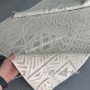 Тонкий Ковер для гостиной из артшелка дизайн 30299 Молочный