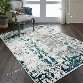 Современный ковер для комнаты 03 Бирюзовый